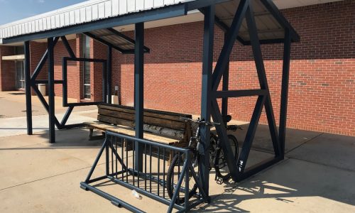 Outdoor Seating Area & Bike Rack