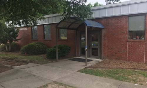 Building Entrance Before Painting