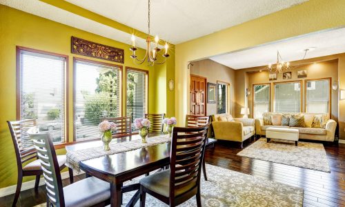 Bright Yellow Dining Room Walls