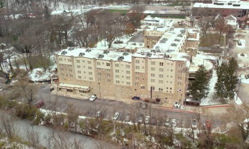 Aerial View of Side of Hotel