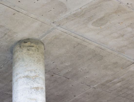 stains on concrete ceiling