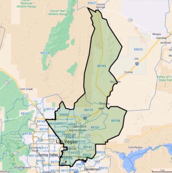 north las vegas map