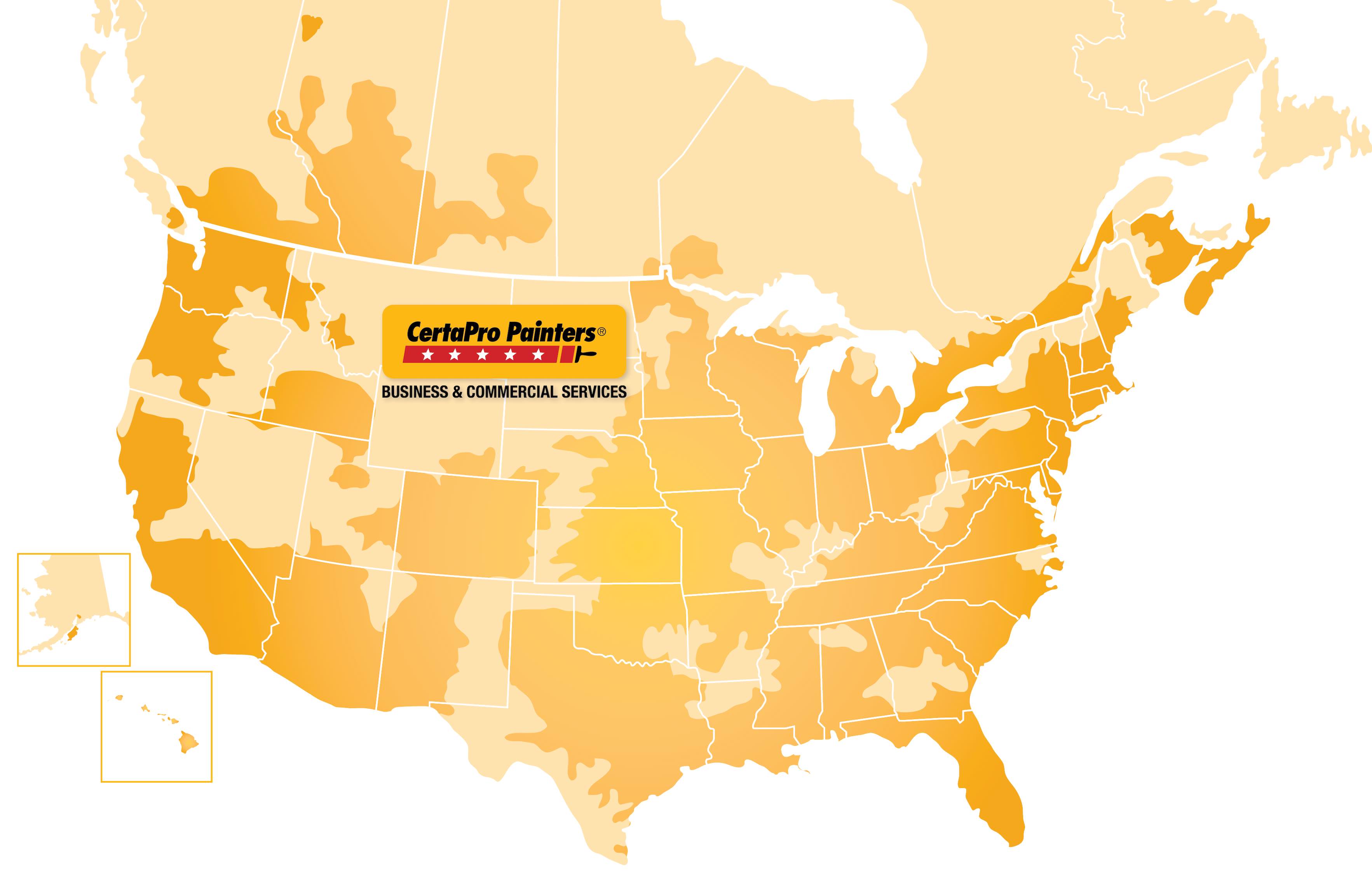 CertaPro Painters map of locations