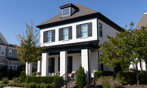 White Painted Brick Exterior