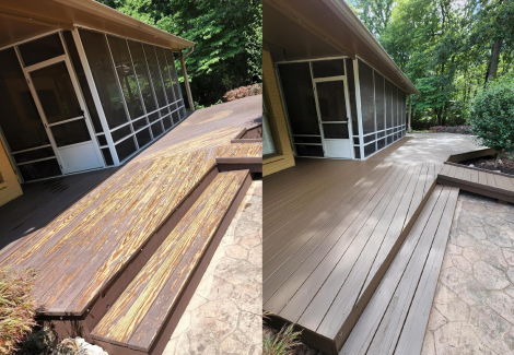 Deck Staining Project for Little Rock Homeowner