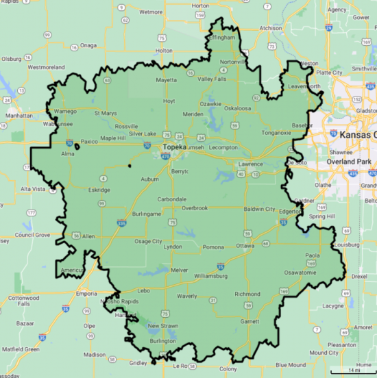 topeka ks franchise territory map