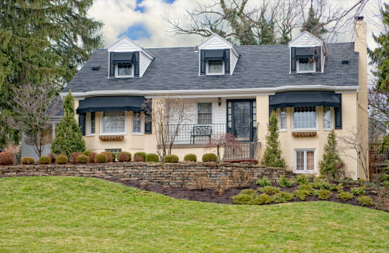 painted brick home